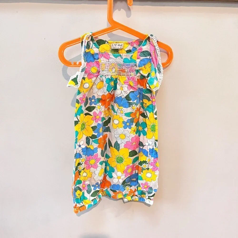 Next‎ Bright Floral Romper- Size 2-3 years